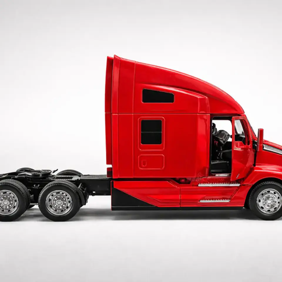 New Ray 1:32 Tracto Kenworth W900 Clásico Negro Rojo 5