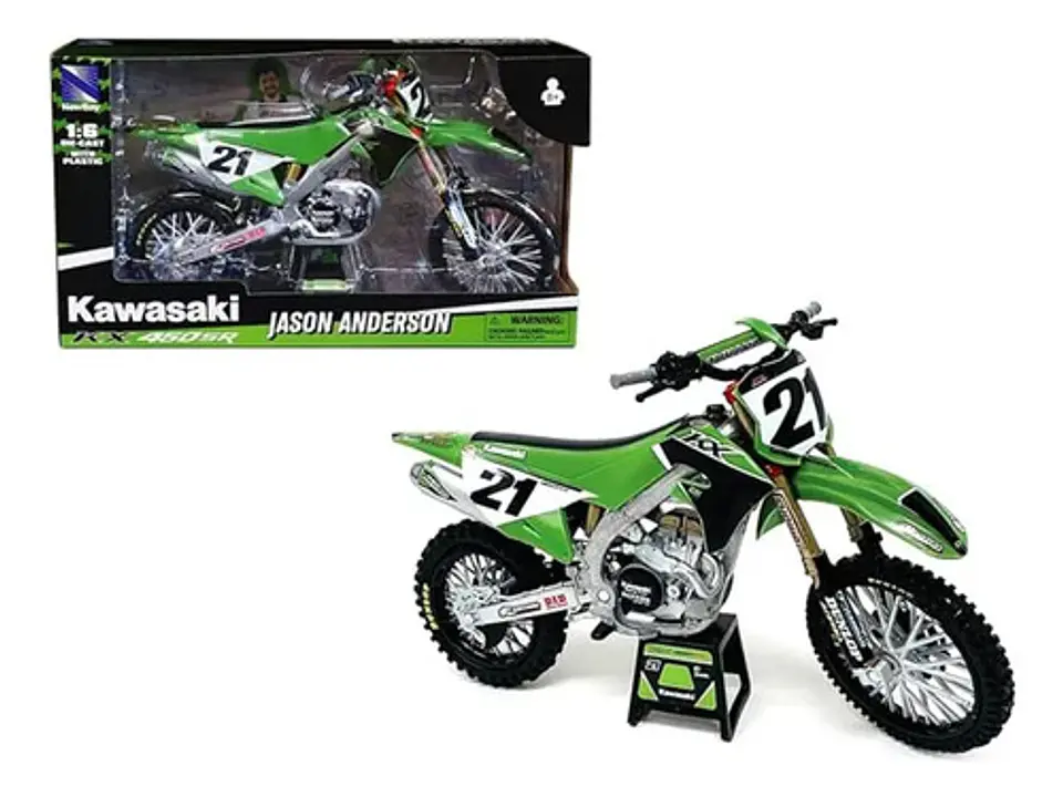 Moto A Escala New Ray Kawasaki Kx 450sr 1:6 Jason Anderson 1