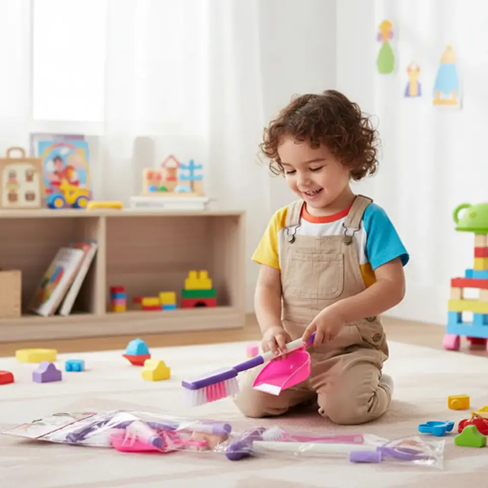 Set De Aseo Juguete Para Niñas Escoba Y Recogedor Clean Toys 2