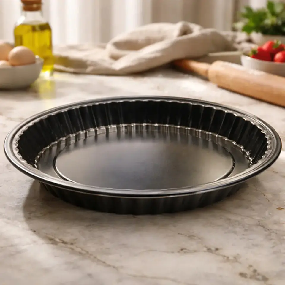 Bandeja Molde Metalico Ovalado Negra 30cm Eventos Pasteleria Negro 1