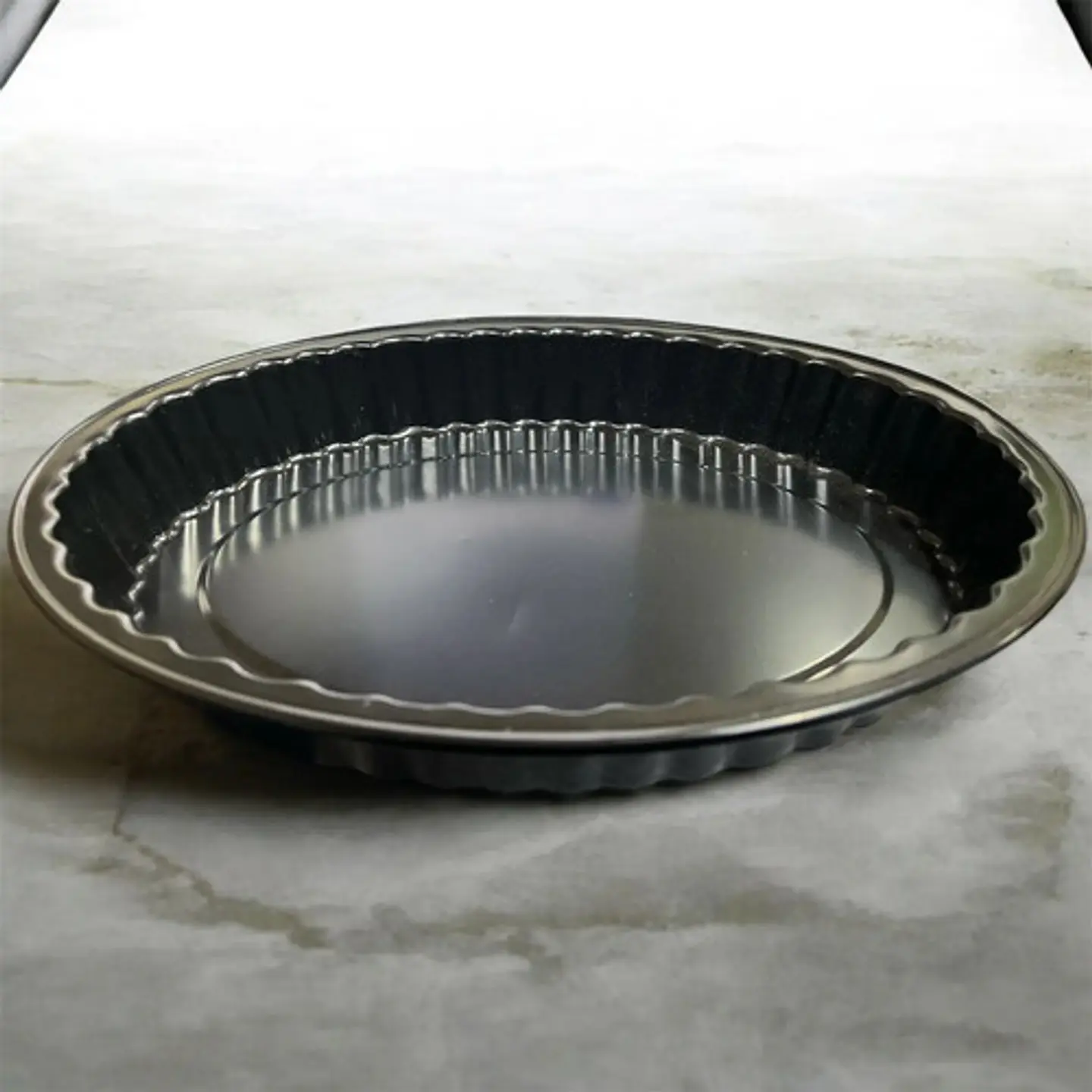 Bandeja Molde Metalico Ovalado Negra 30cm Eventos Pasteleria Negro 3