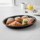 Bandeja Molde Metalico Ovalado Negra 30cm Eventos Pasteleria Negro - Miniatura 4