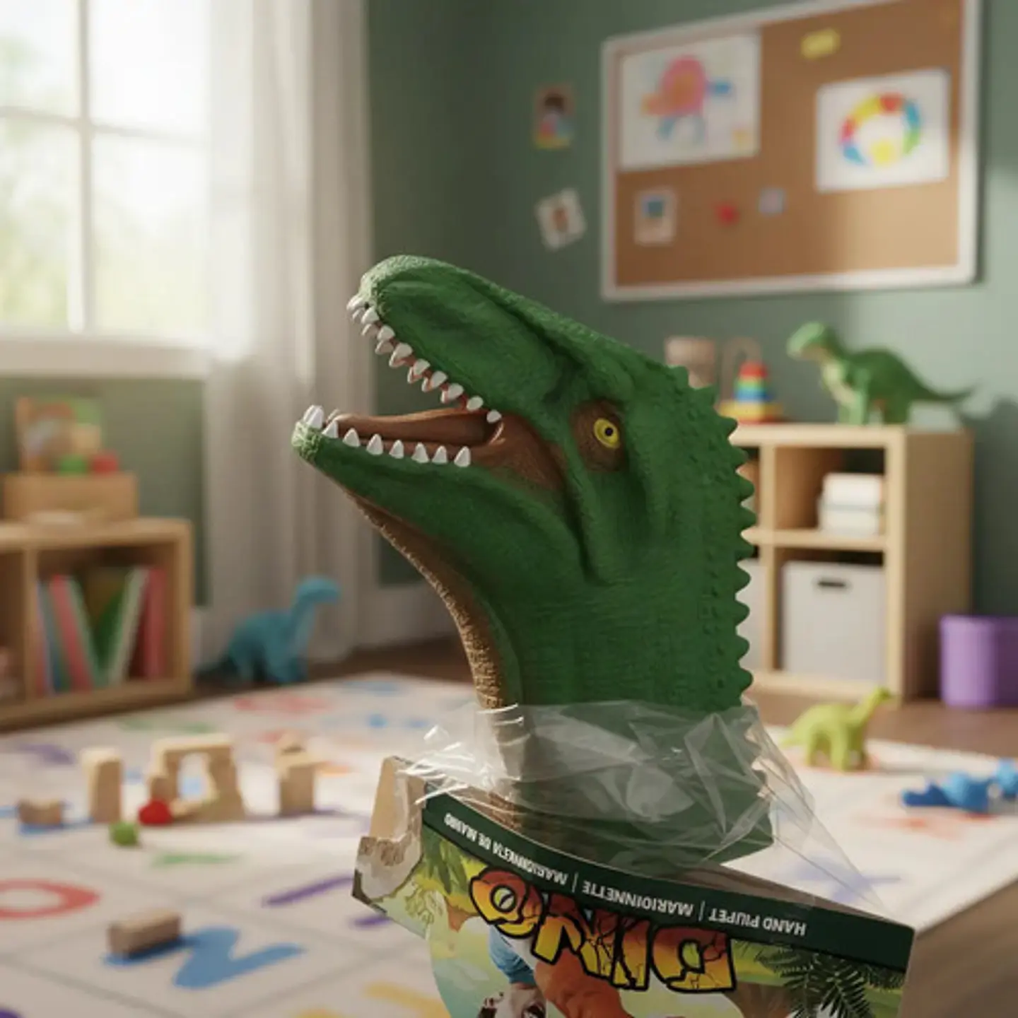 Títere De Mano Dinosaurio De Goma Para Niños 1