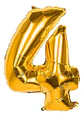 Globos De Numeros Metalizados De 40cm Dorados Plateados X1un Dorado - Miniatura 1