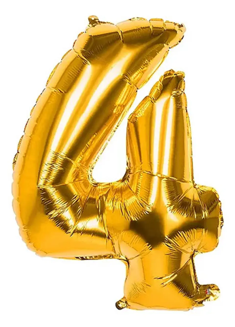 Globos De Numeros Metalizados De 40cm Dorados Plateados X1un Dorado 1