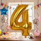 Globos De Numeros Metalizados De 40cm Dorados Plateados X1un Dorado - Miniatura 2