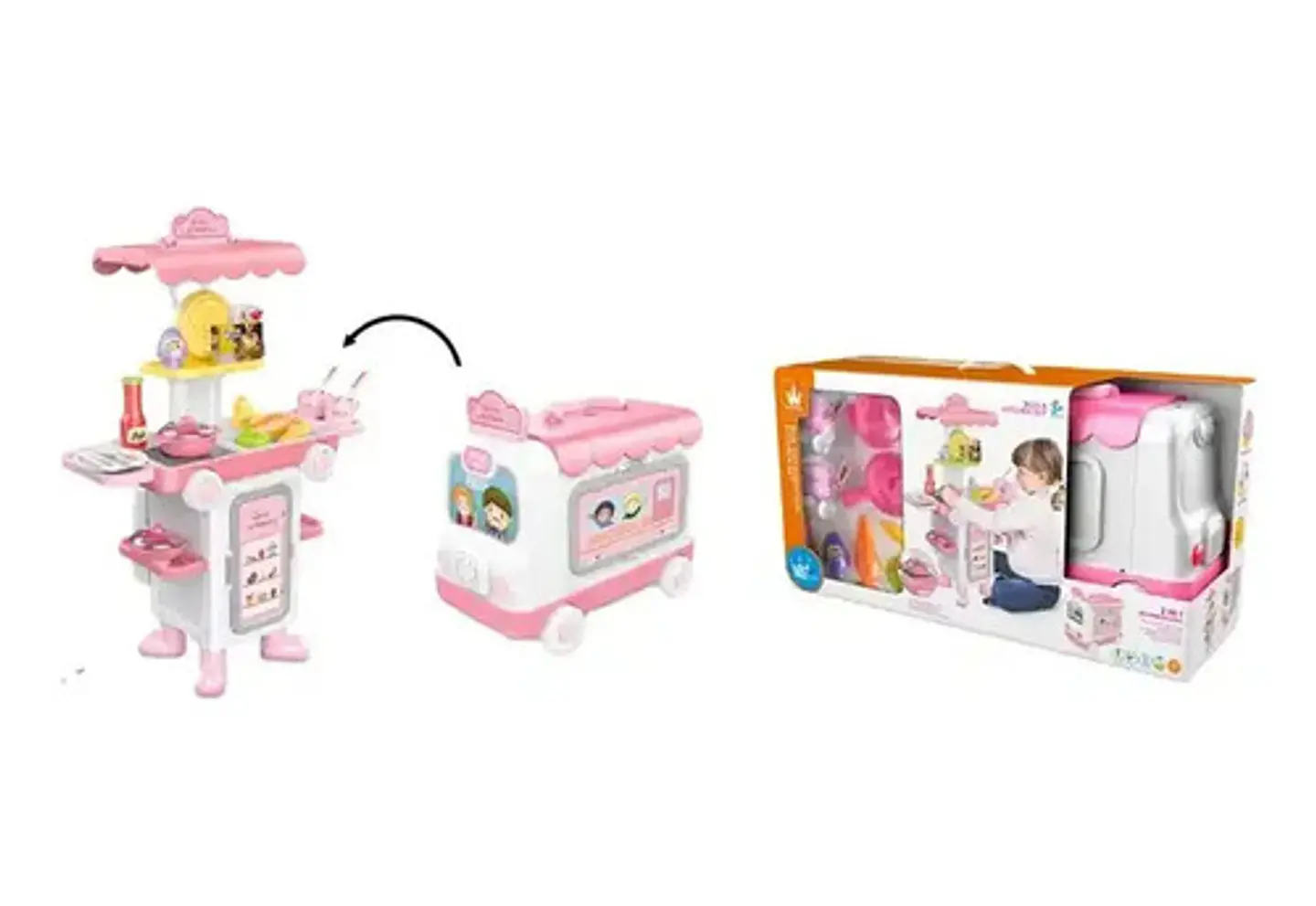 Bus Veterinario Transformable Con Luces Y Sonido Para Niñas Cocina Blanco 2