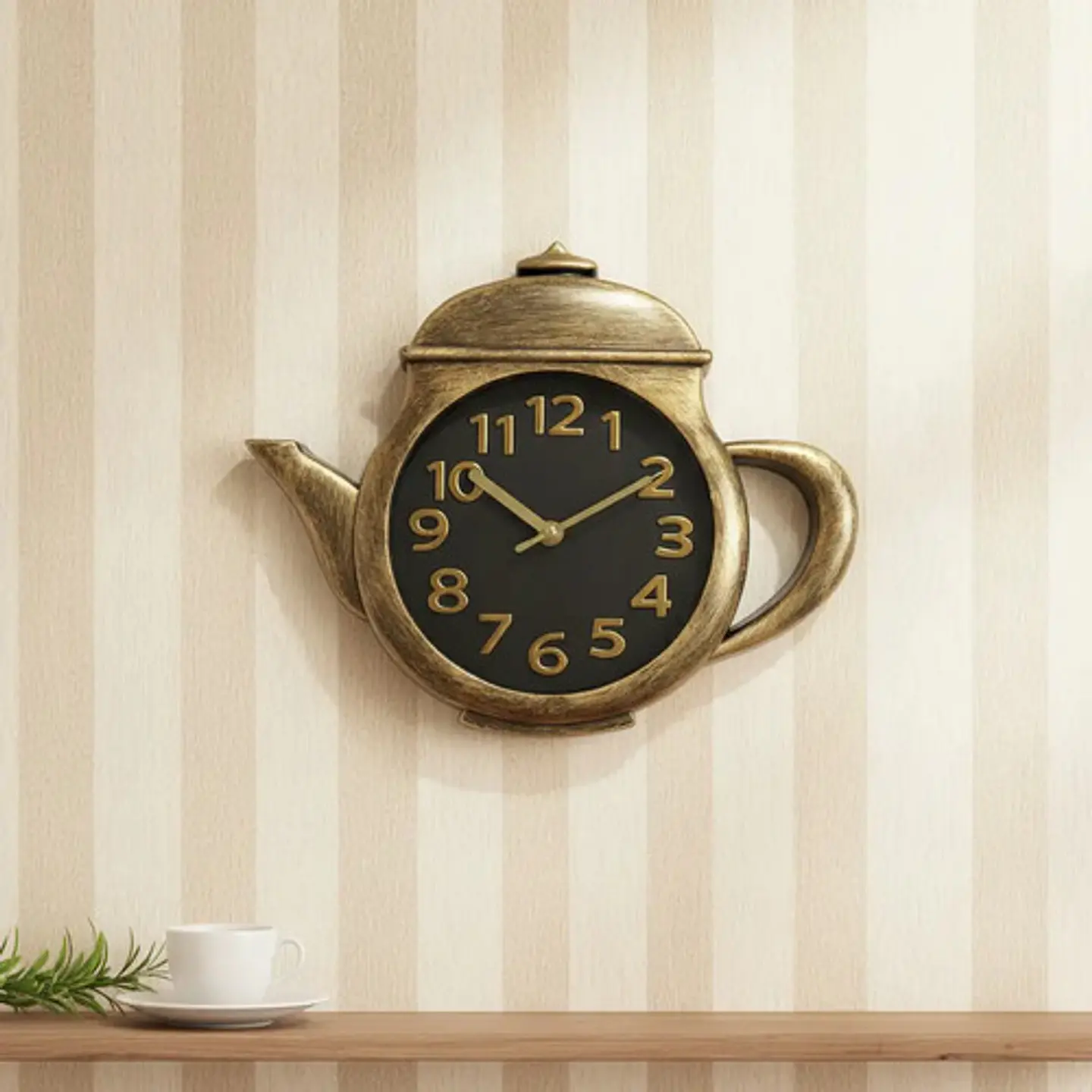 Reloj De Pared Forma Tetera Para Comedor Hogar Decoracion 1