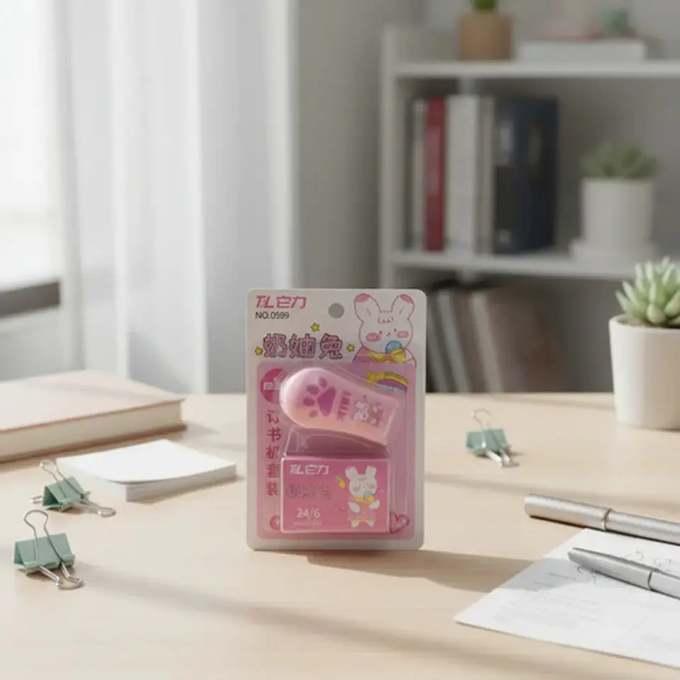 Mini Grapadora Para Oficina Colegio Con Ganchos Diseños Kiut 1