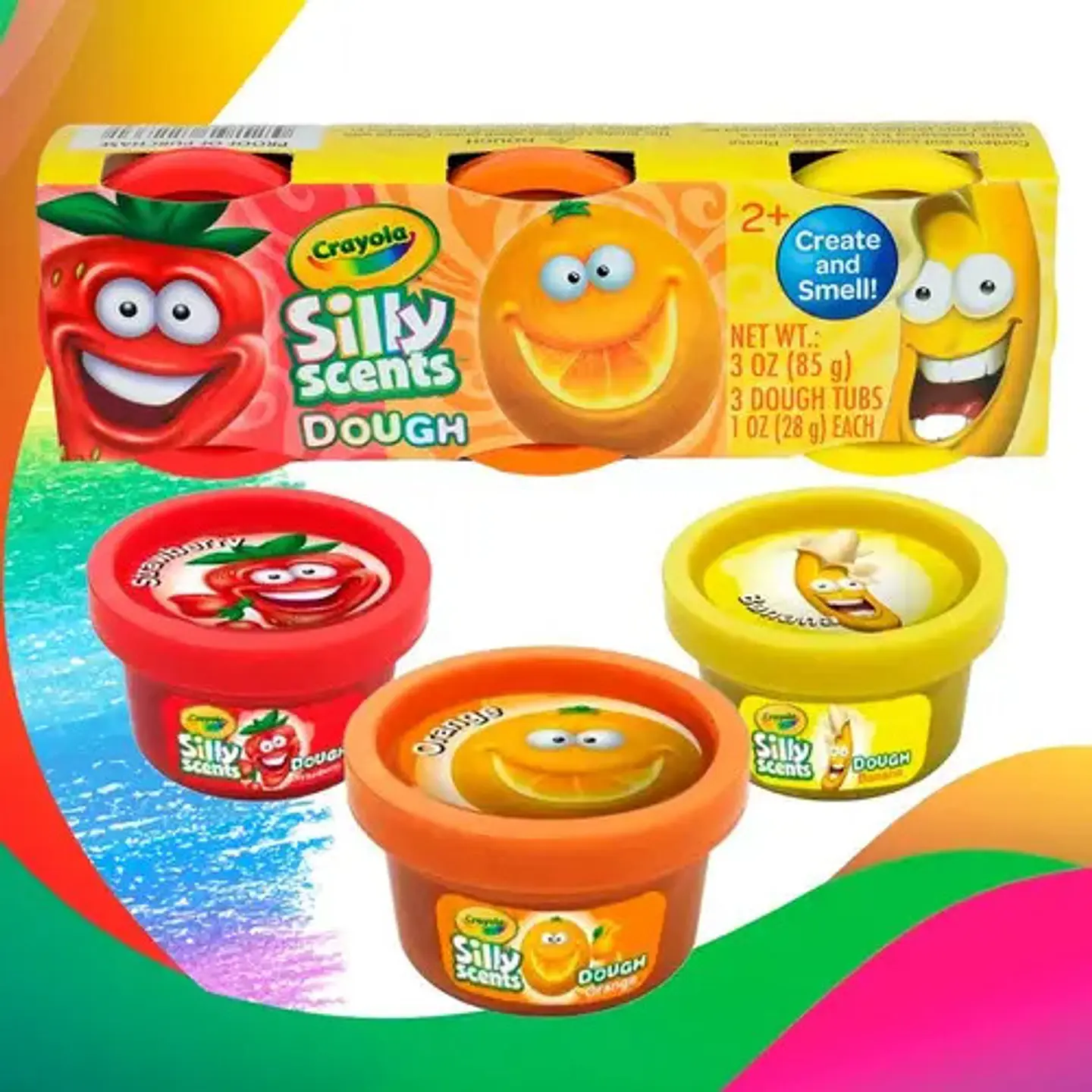Crayola Masa Moldeable Con Aroma Frutal Silly Scent Paquete Color 3 Pack / 6 Aromas Diferentes / Plastilina 3