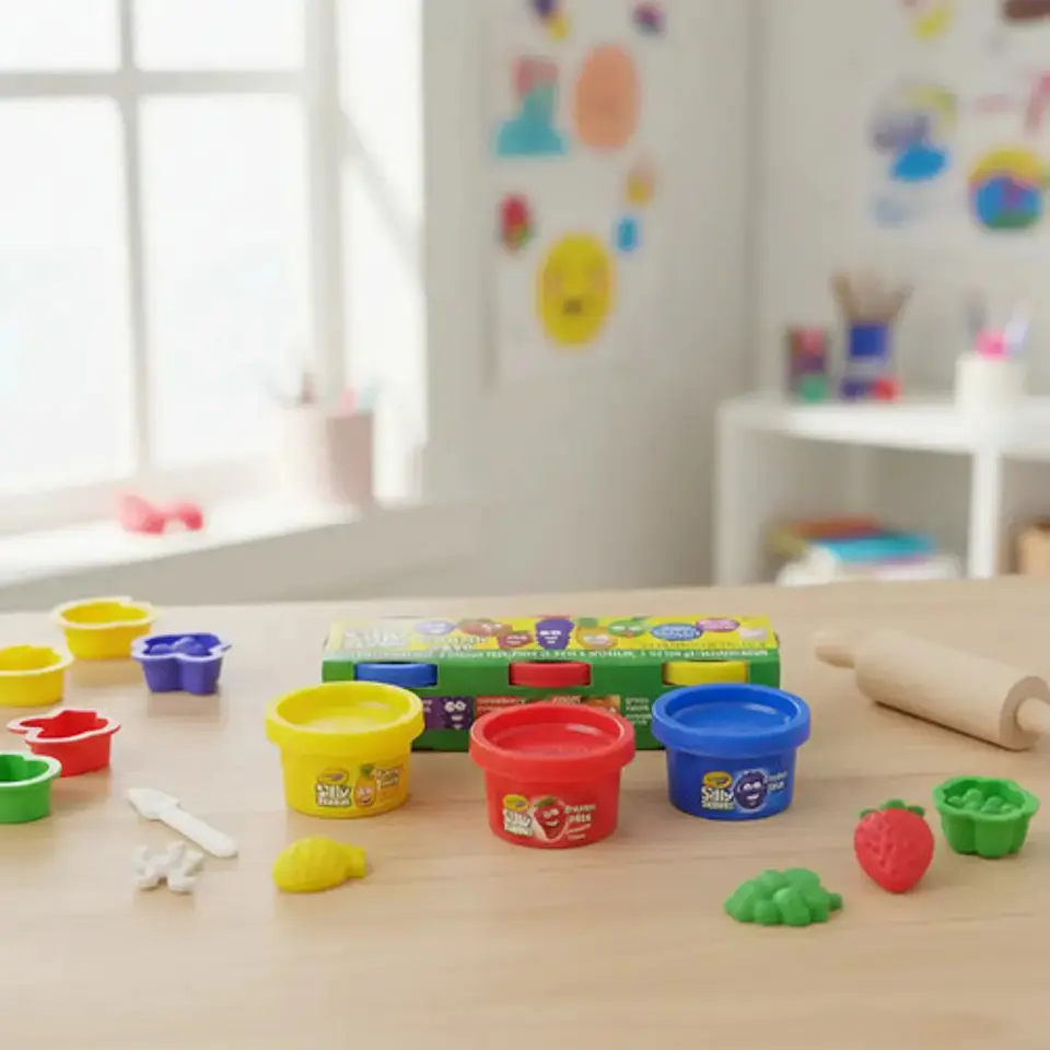 Crayola Masa Moldeable Con Aroma Frutal Silly Scent Paquete Color 3 Pack / 6 Aromas Diferentes / Plastilina 8
