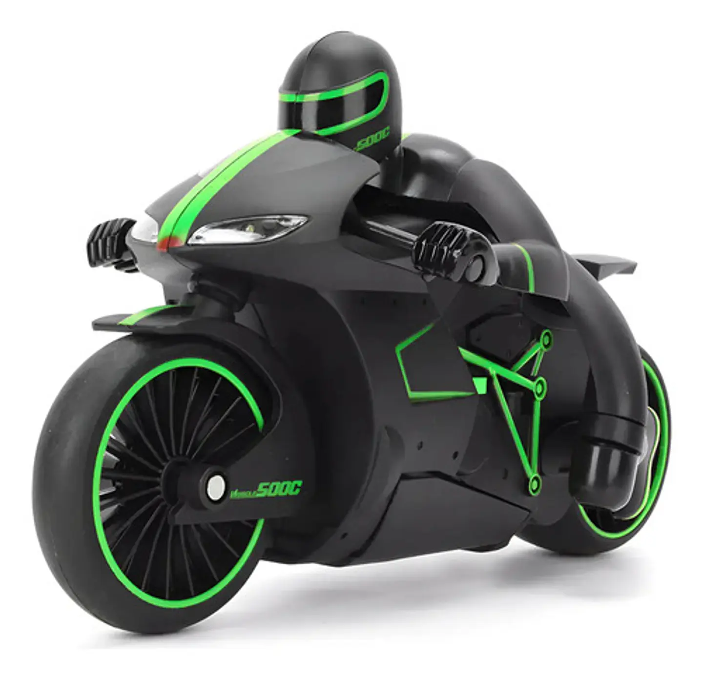 Motocicleta Control Remoto Crazon Color Negra Verde Personaje Motos 5