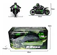 Motocicleta Control Remoto Crazon Color Negra Verde Personaje Motos - Miniatura 6