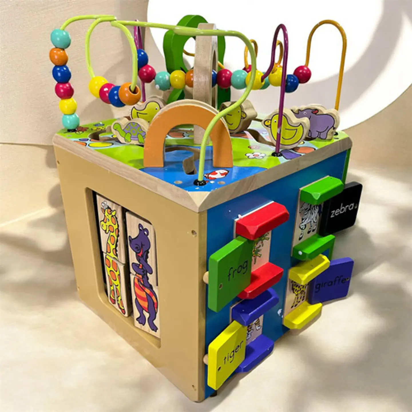 Cubo De Actividades Didáctico De Madera Montessori Laberinto 1