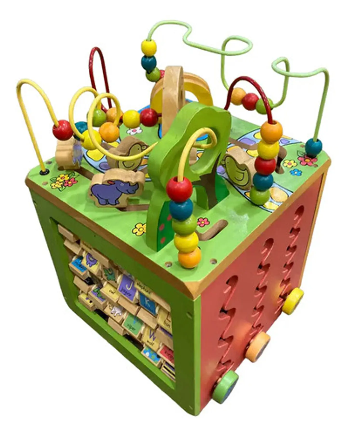 Cubo De Actividades Didáctico De Madera Montessori Laberinto 2