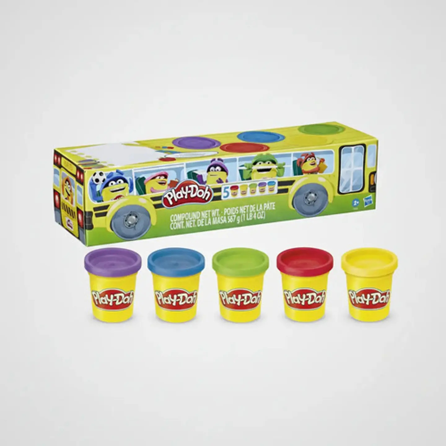 Play-doh Pack 5 Masas Plastilinas Vuelta A Clases F7368 Multicolor 1