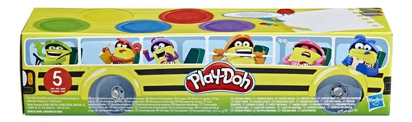 Play-doh Pack 5 Masas Plastilinas Vuelta A Clases F7368 Multicolor 3
