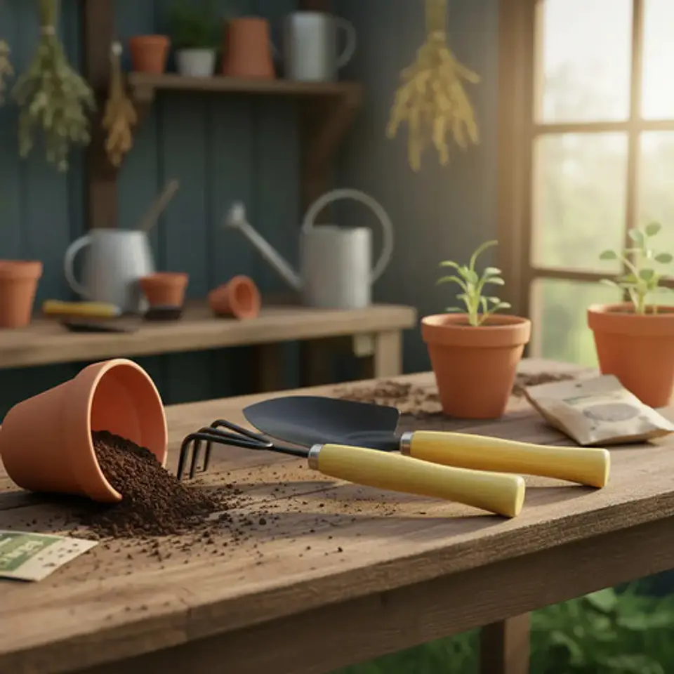 Kit Jardinería X3- Huertos Plantas Interiores Set 25cm 2