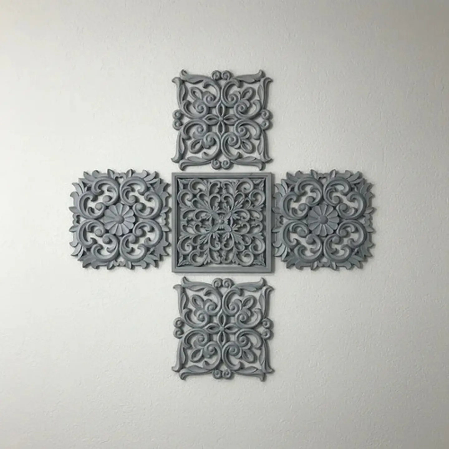 Panel Decorativo Ornamental 3d Plástico 120x120cm Set X 5 1