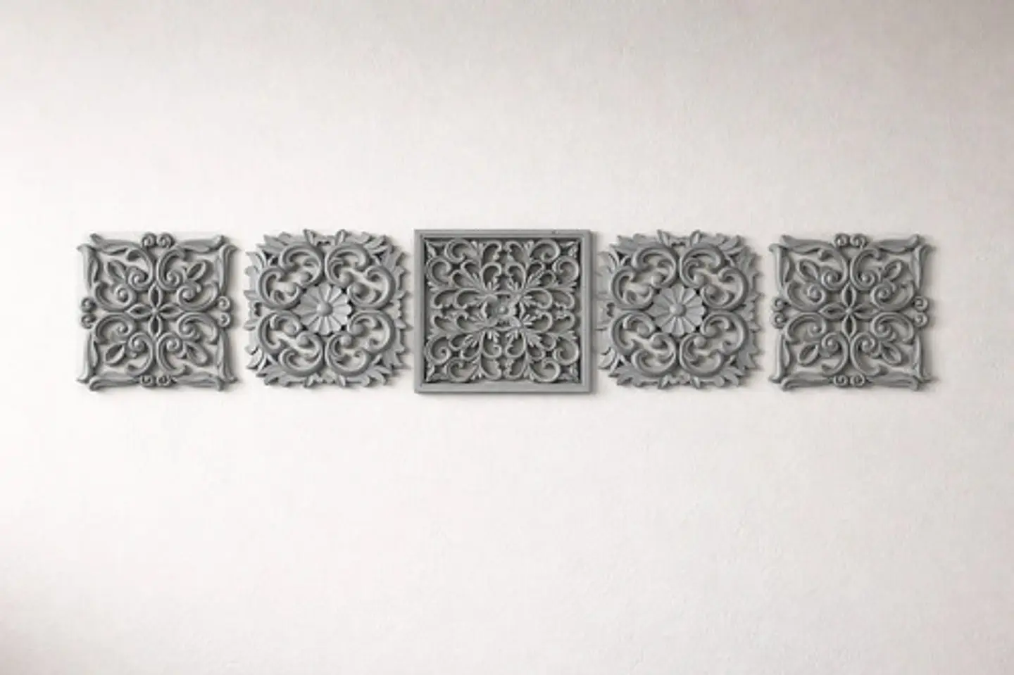 Panel Decorativo Ornamental 3d Plástico 120x120cm Set X 5 6