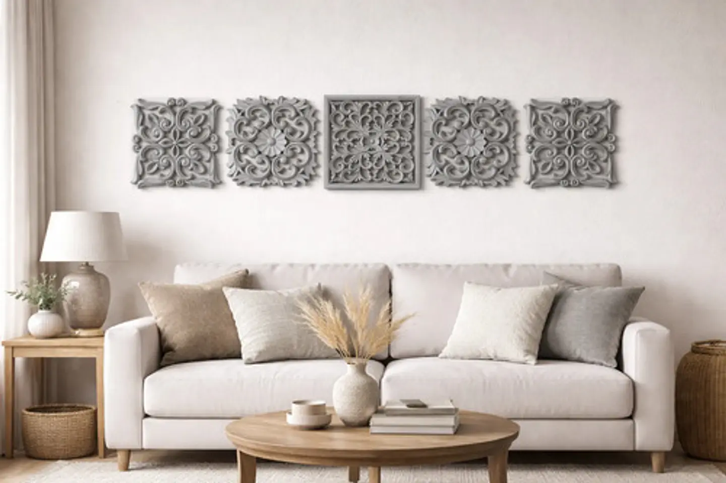 Panel Decorativo Ornamental 3d Plástico 120x120cm Set X 5 7