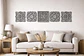 Panel Decorativo Ornamental 3d Plástico 120x120cm Set X 5 - Miniatura 7