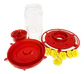 Bebedero Colgante Macrooutlet 3 Puestos 500 Ml Para Aves Rojo - Miniatura 7