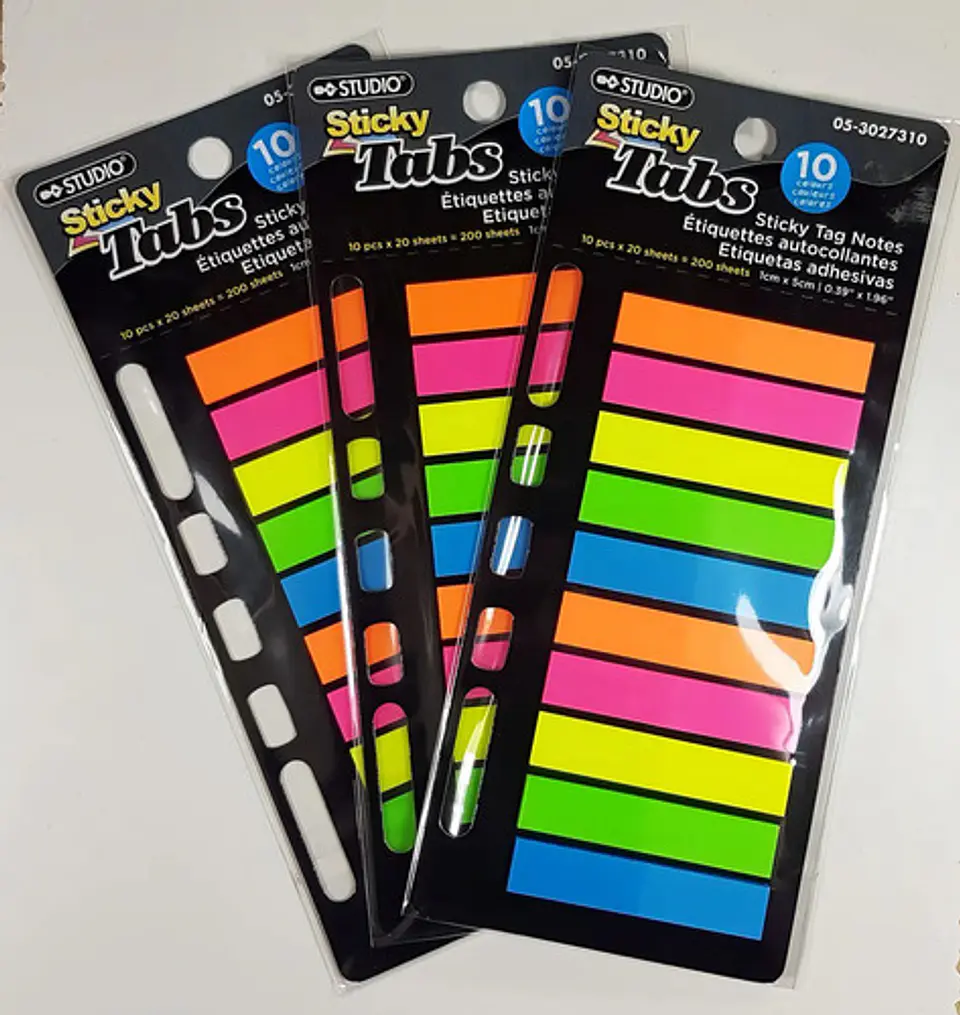 Notas Adhesivas Studio Sticky Tabs 200 Unidades Colores 3