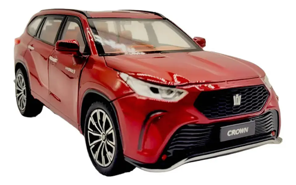 Camioneta Toyota Híbrida A Escala 1/24, Metálica Con Luces. Color Rojo 1