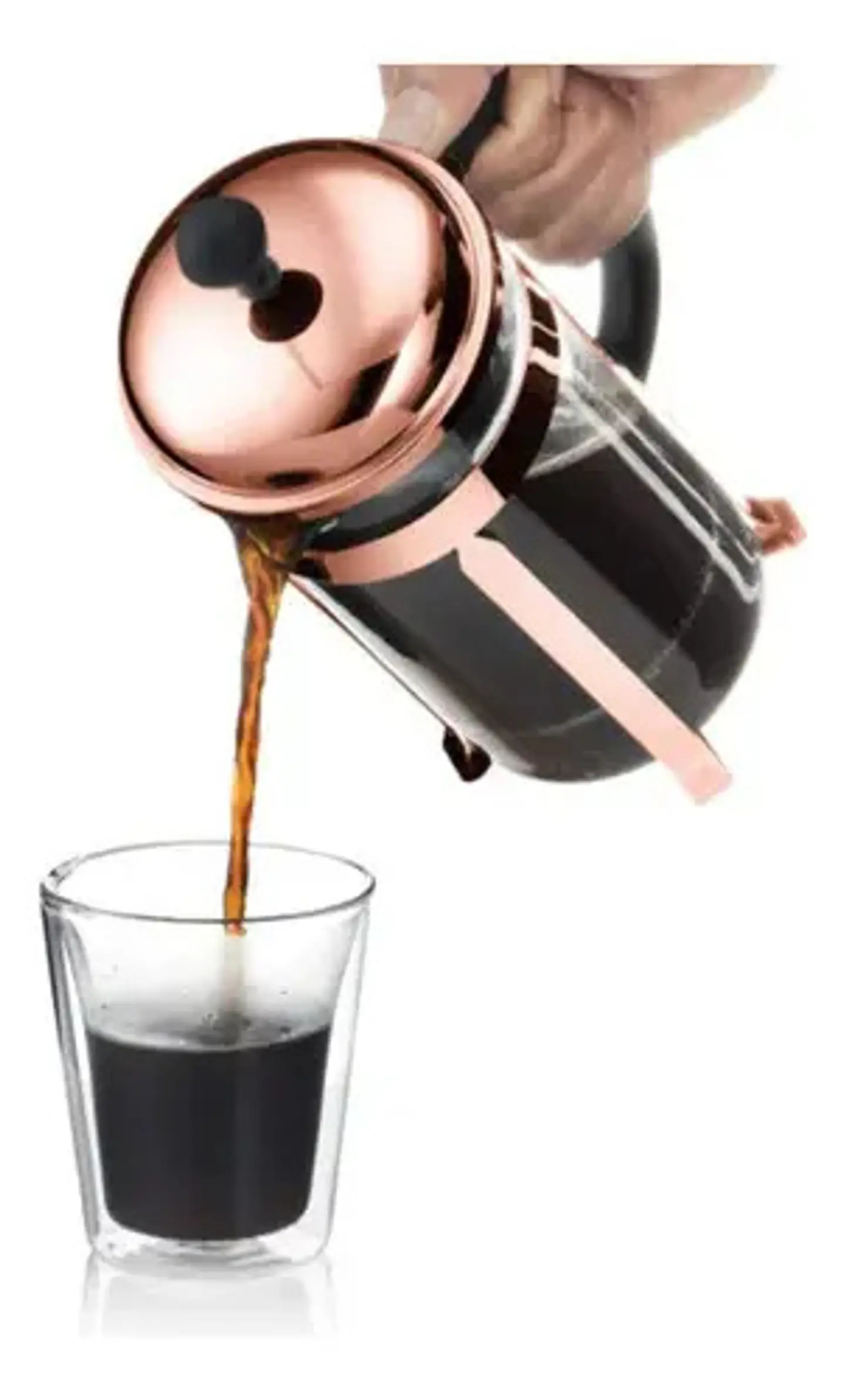 Cafetera Prensa Francesa 600ml En Acero Inoxidable Vidrio 2
