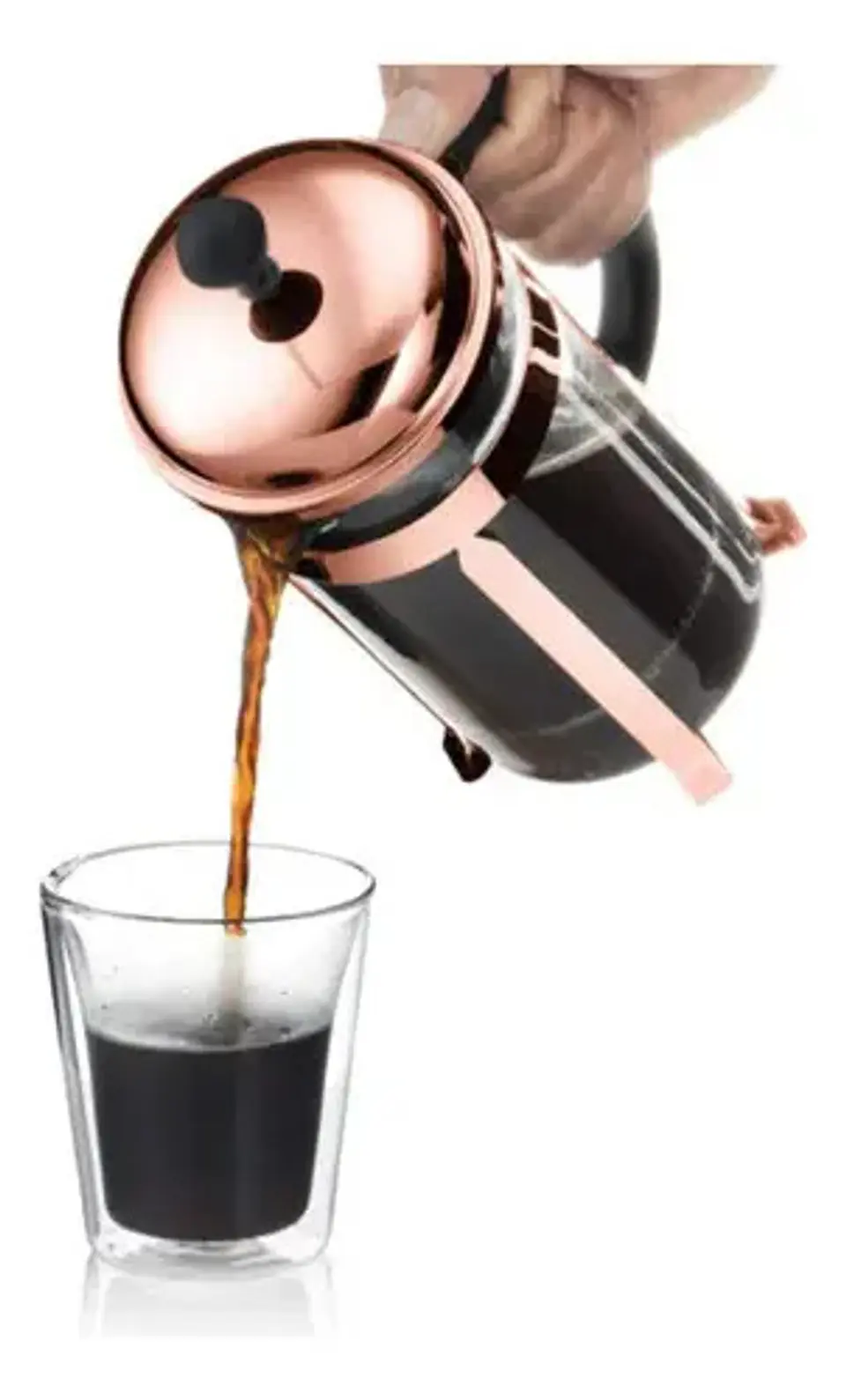 Cafetera Prensa Francesa 600ml En Acero Inoxidable Vidrio 2