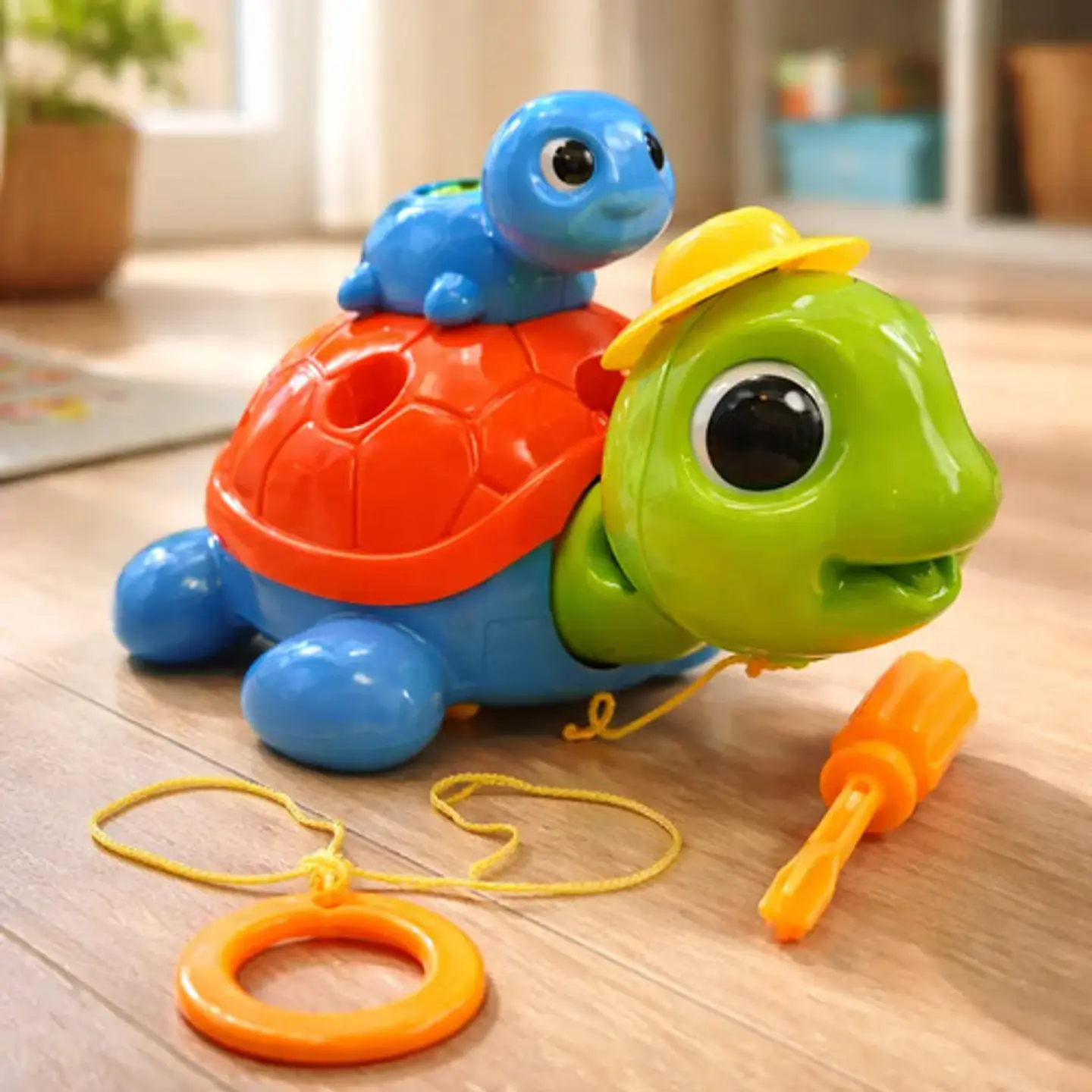 Juguete Tortuga Didáctica Desarmable De Arrastre Surtido 1