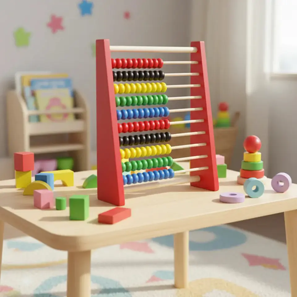 Ábaco De Madera Didáctico Contador 100 Cuentas Para Niños 2
