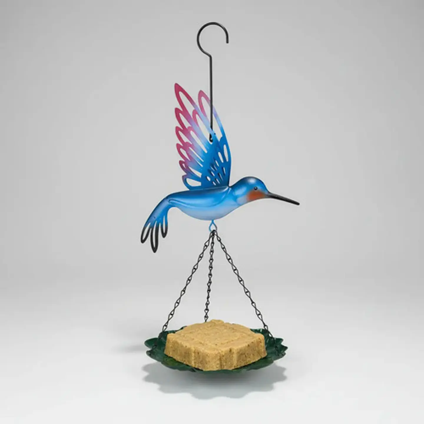 Comedero Colgante Para Pájaros De Colibrí Jardín Metal Aves 1