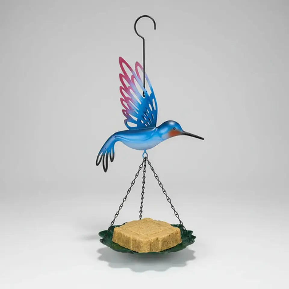 Comedero Colgante Para Pájaros De Colibrí Jardín Metal Aves 1