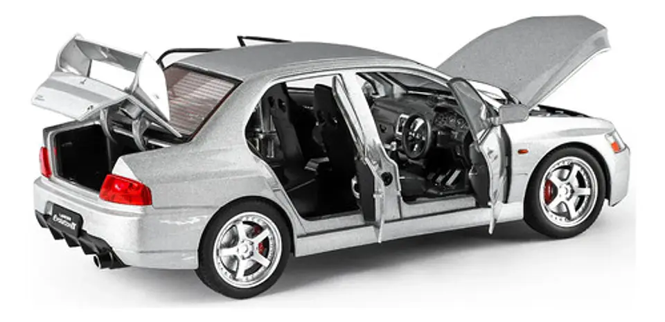 Carro A Escala 1:24 Mitsubishi Lancer Evolution Ix Luces Met 3