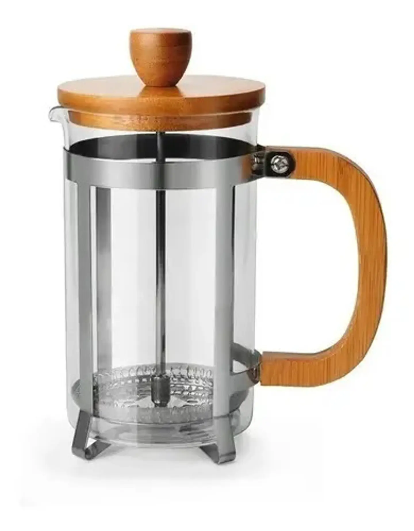 Cafetera Prensa Francesa A Embolo Vidrio Bamboo Media 600ml 1