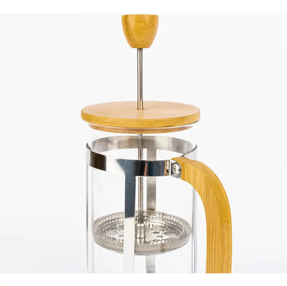 Cafetera Prensa Francesa A Embolo Vidrio Bamboo Media 600ml 10