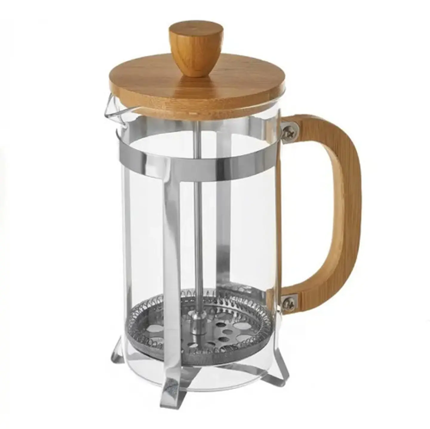 Cafetera Prensa Francesa A Embolo Vidrio Bamboo Media 600ml 12