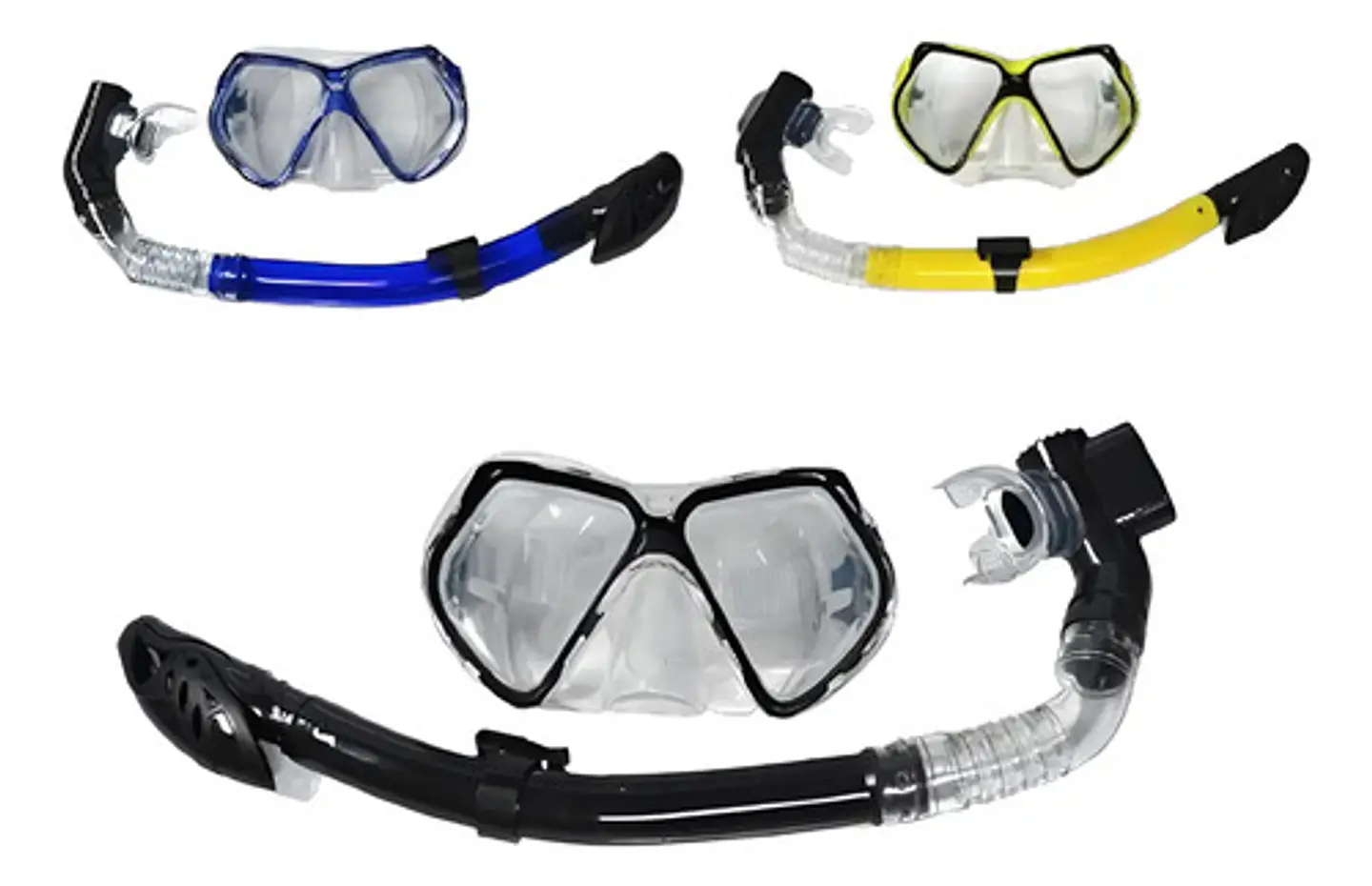 Set Careta Vidrio Templado + Snorkel Buceo Valvula 14