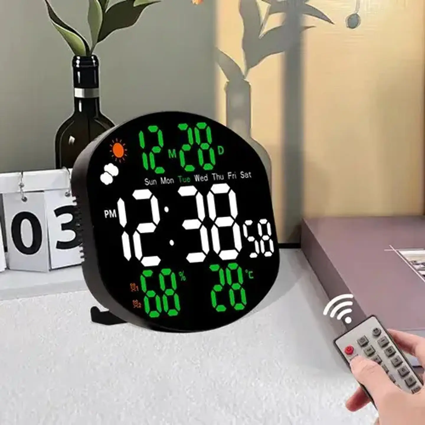 Reloj Digital De Pared Con Controlador Usb 2