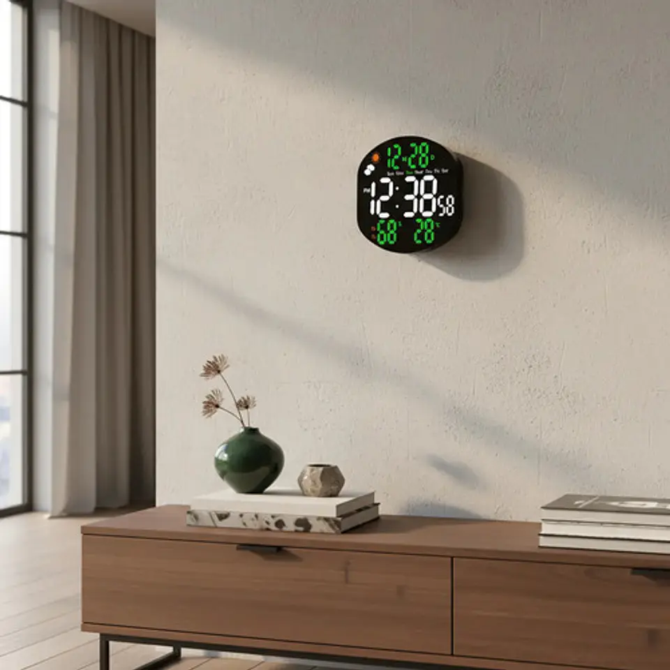 Reloj Digital De Pared Con Controlador Usb 4