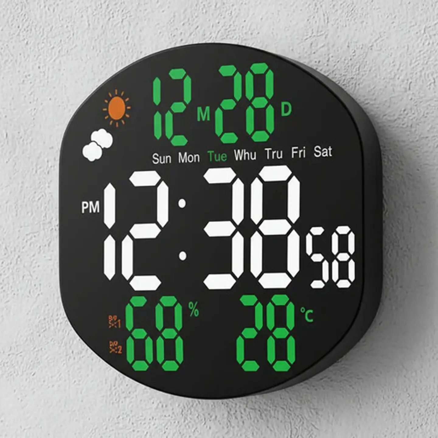 Reloj Digital De Pared Con Controlador Usb 5