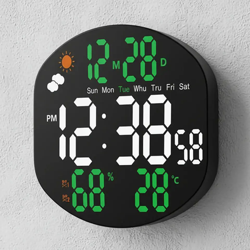 Reloj Digital De Pared Con Controlador Usb 5