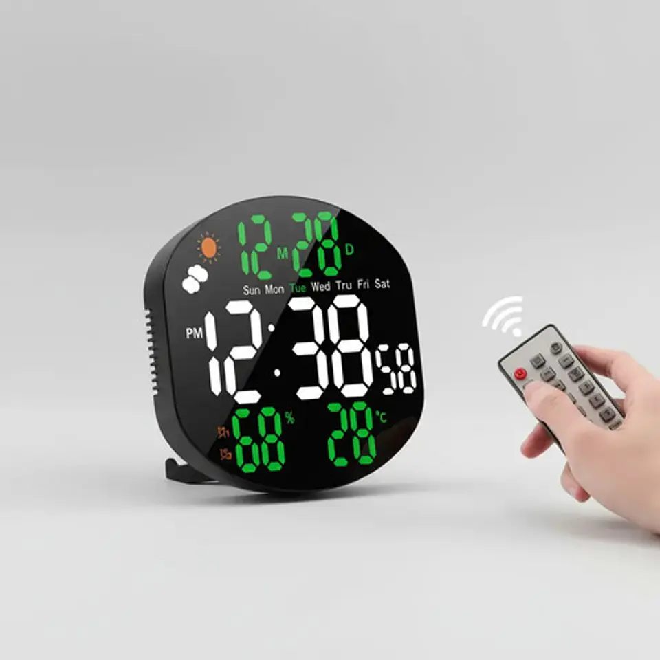 Reloj Digital De Pared Con Controlador Usb 6