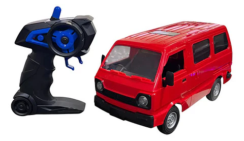 Carro Control Remoto Abertura Puertas Luces Sonidos Humo Cian Bus/van