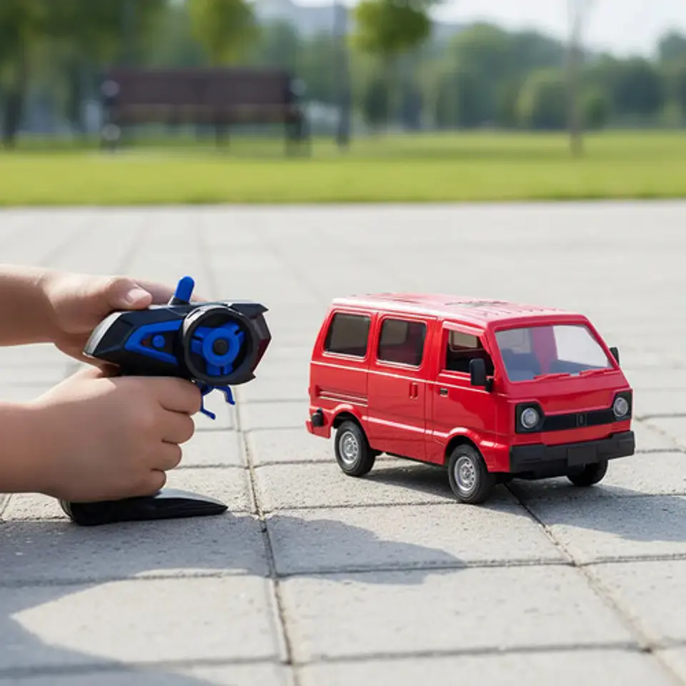 Carro Control Remoto Abertura Puertas Luces Sonidos Humo Cian Bus/van 2