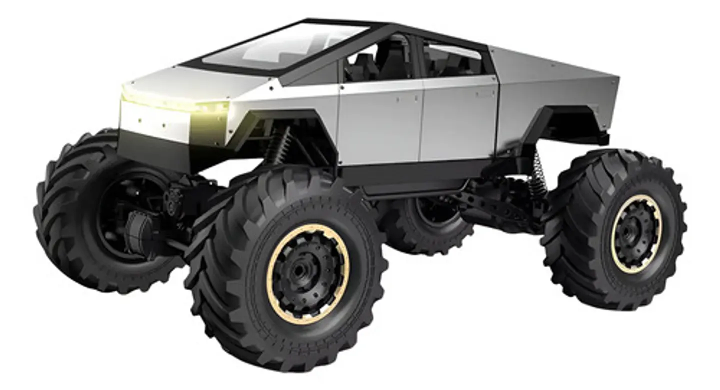 Cybertruk Control 1:8 4x4 Carroceria Metalica Grande 50cm 3