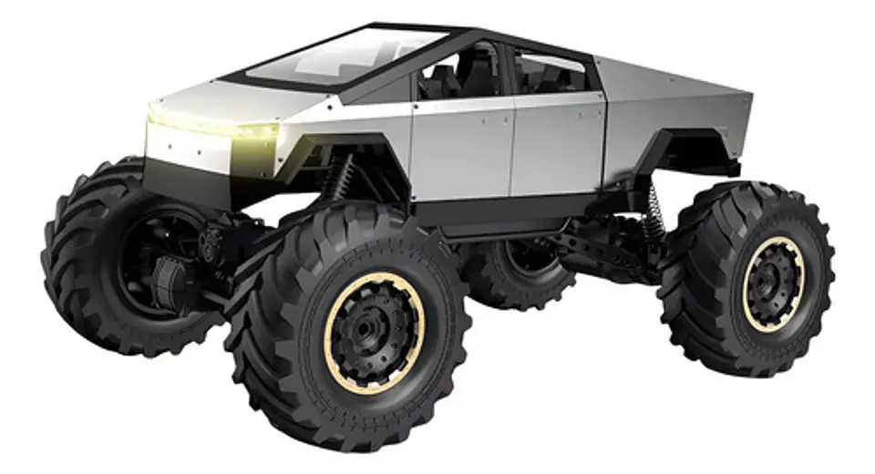 Cybertruk Control 1:8 4x4 Carroceria Metalica Grande 50cm 3