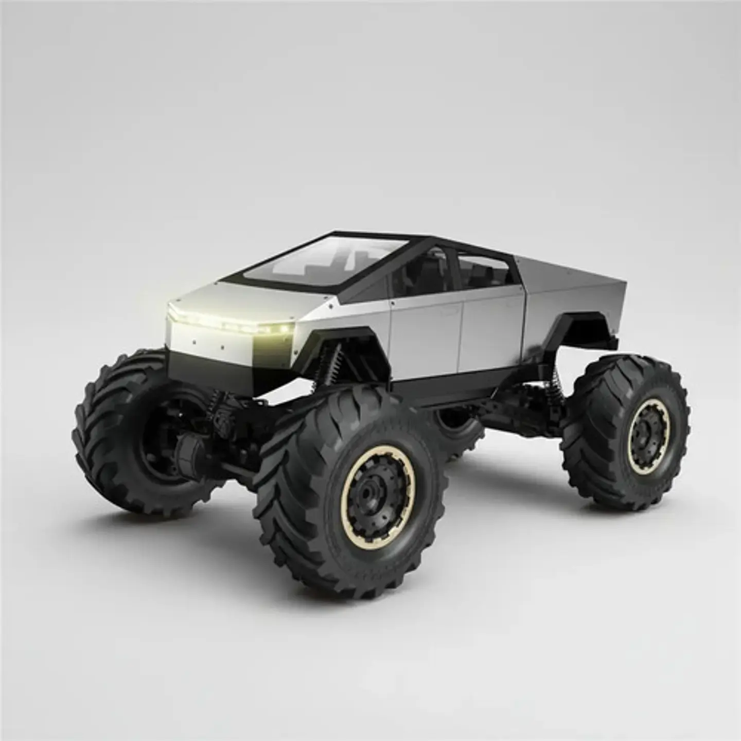 Cybertruk Control 1:8 4x4 Carroceria Metalica Grande 50cm 10